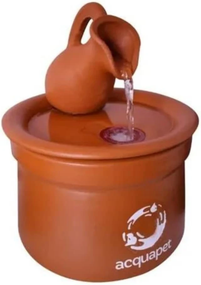 Bebedouro fonte AcquaPet em cerâmica no formato jarra, 2 litros, para cães e gatos
