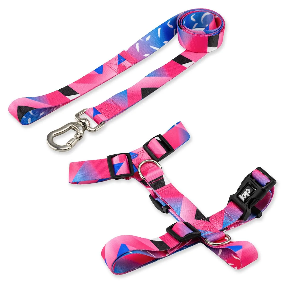 Peitoral H Basic Pet estampa Lawn tamanho G acompanhado de guia