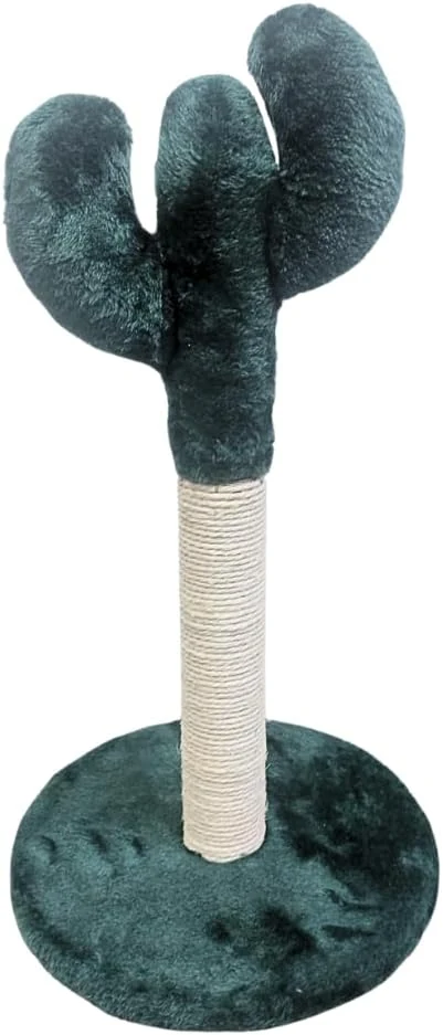 Arranhador Chalesco Cactus verde vertical para gatos