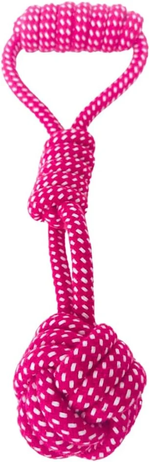 Brinquedo Chalesco Rope Catchball em corda trançada com bola e alça, cor sortida