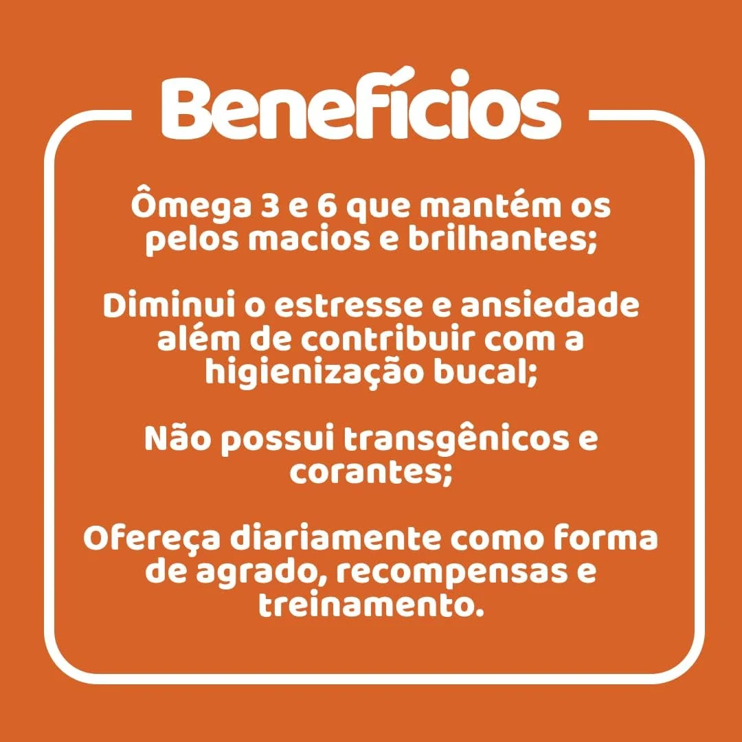Embalagem do bifinho Doogs Especialidades do Chef sabor galinha caipira 40 gramas