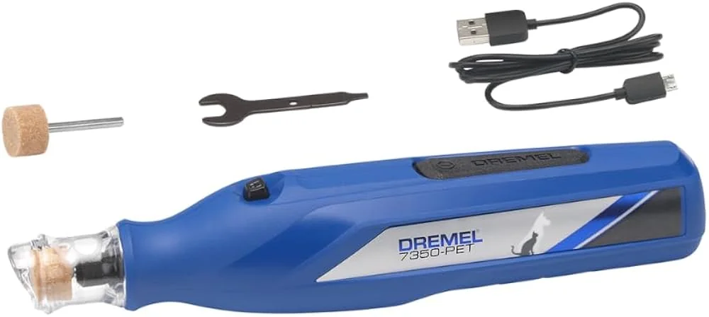 Lixa elétrica Dremel 7350 azul para unhas de cães e gatos