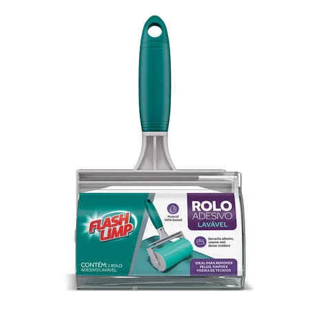 Foto oficial do rolo adesivo lavável Flash Limp FLP6497 para remover pelos e poeira