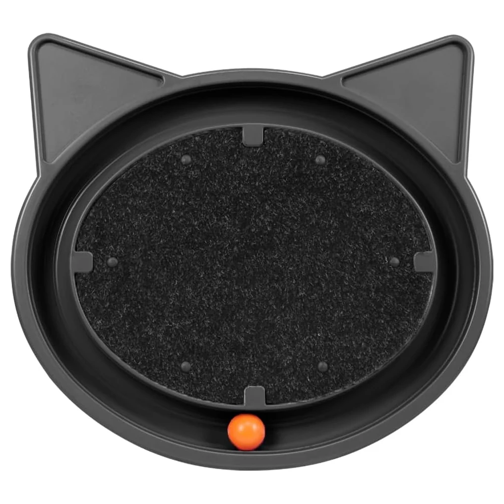 Arranhador Furacão Pet Super Cat Relax Pop preto com centro de feltro e bolinha na canaleta