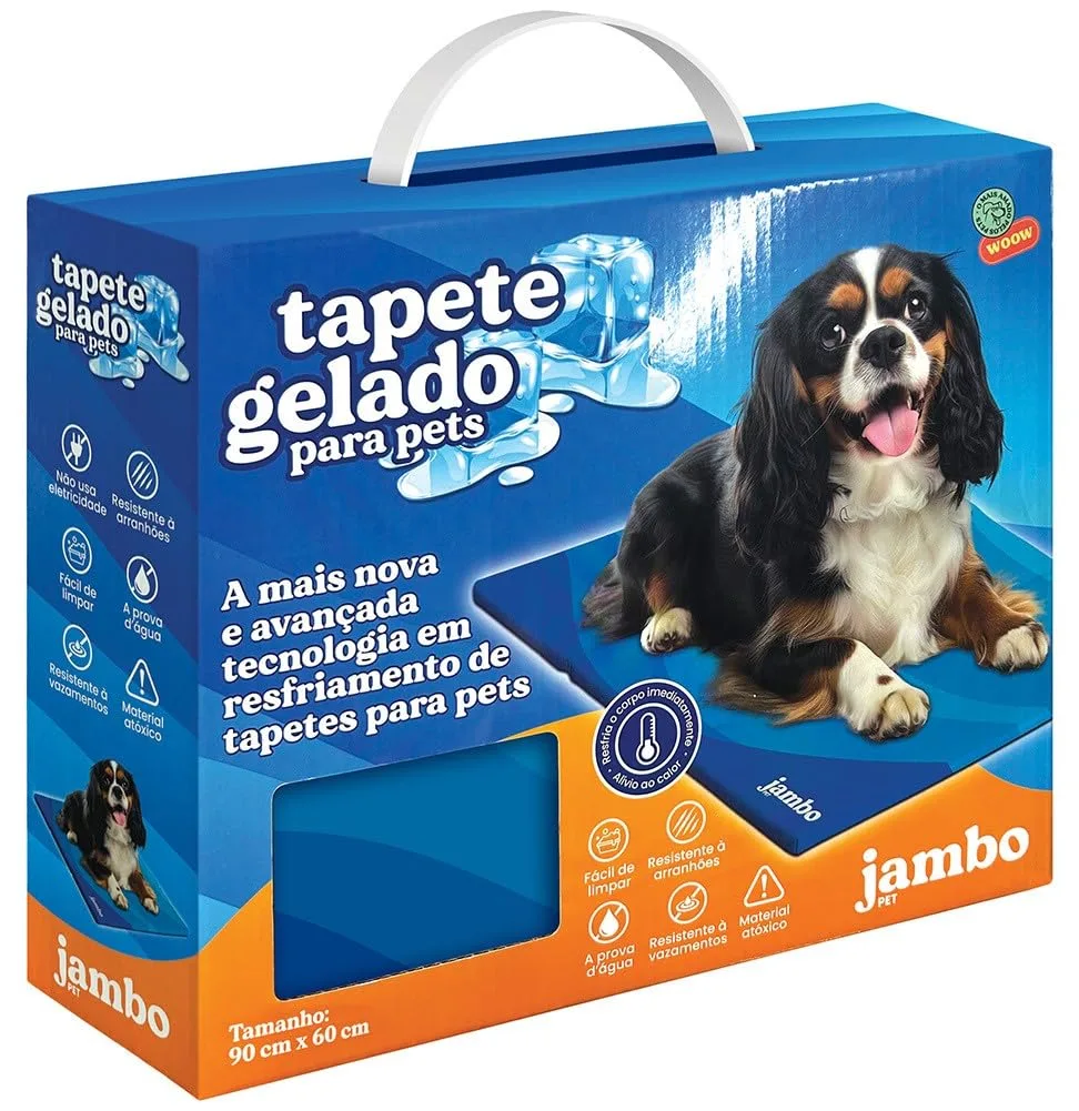 Tapete gelado Jambo Pet tamanho grande 90 x 60 cm para cães e gatos