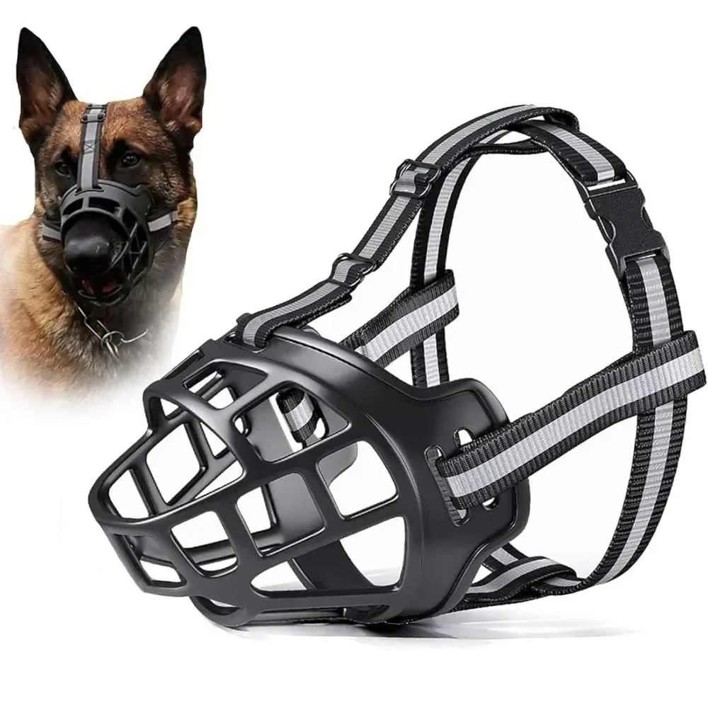 Focinheira de silicone MULTANI tipo cesta para cães de grande porte