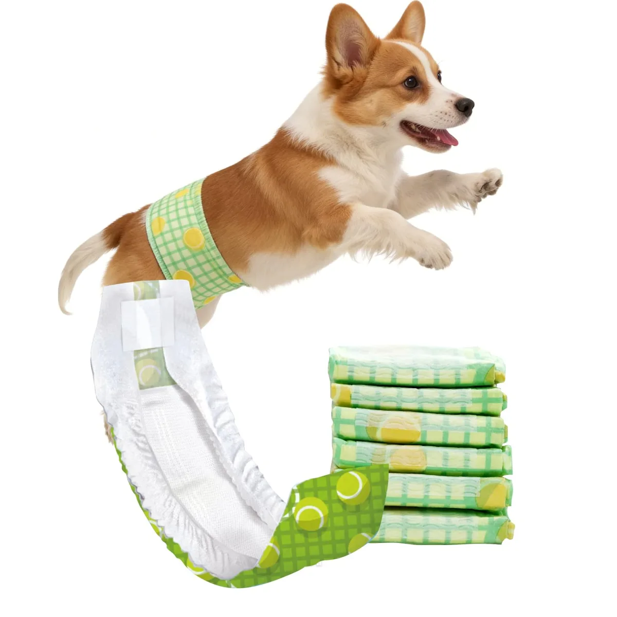 Pacote de fraldas descartáveis NEWPET para cães machos tamanho GG