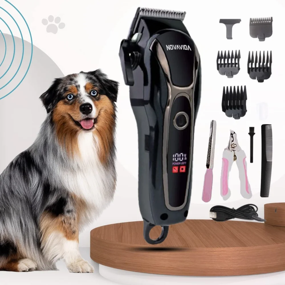 Máquina de tosa pet Nova Vida ND-9902 profissional bivolt com lâmina metálica