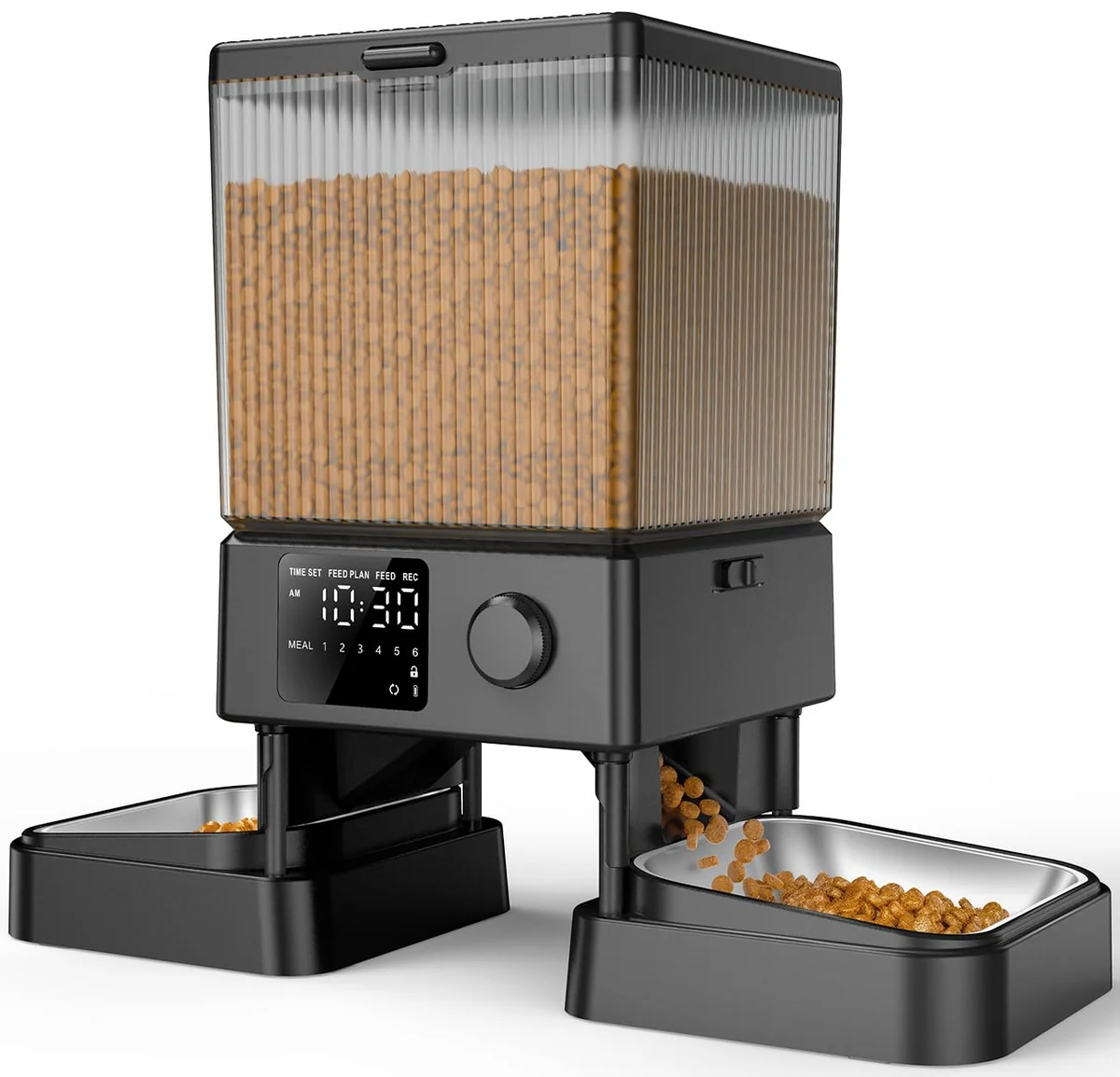 Alimentador automático oneisall para dois gatos com reservatório e duas tigelas