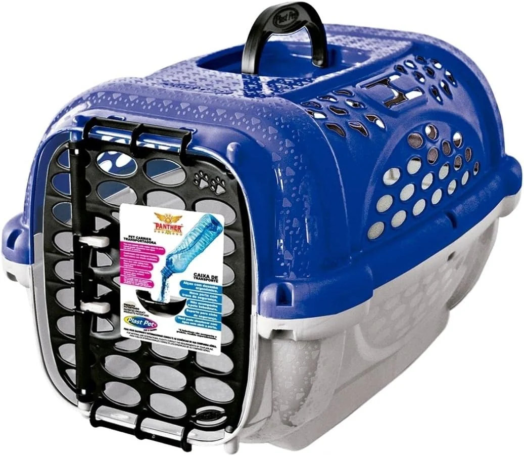 Caixa de transporte Panther nº 3 azul para cães e gatos