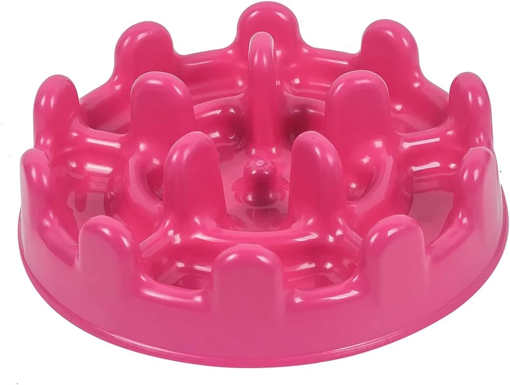 Comedouro lento Pet Games Mini Pet Fit na cor pink para cães e gatos pequenos