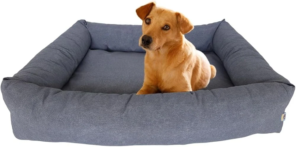Cama Pet Querido Acquablock cinza 88 x 68 cm para cães de médio porte