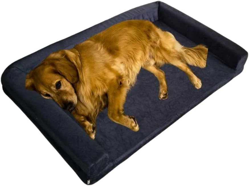 Cama Pet Querido gigante 120 x 80 cm preta com colchão espesso