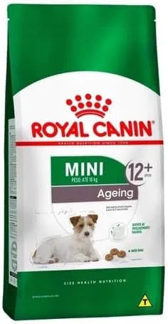 Embalagem da ração Royal Canin Mini Ageing 12+ para cães de porte pequeno de 2,5 kg