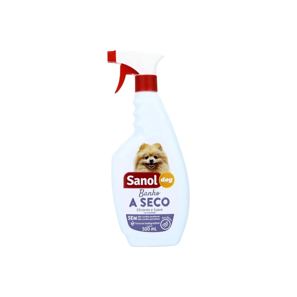 Frasco spray oficial do Banho a Seco Sanol Dog 500 ml