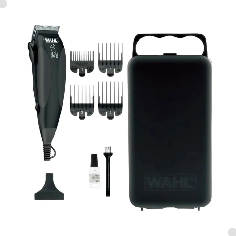 Máquina de tosa pet Wahl Clipper Kit 220V com pentes de altura e acessórios de tosa